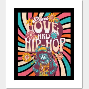 Peace love hip hop Posters and Art
